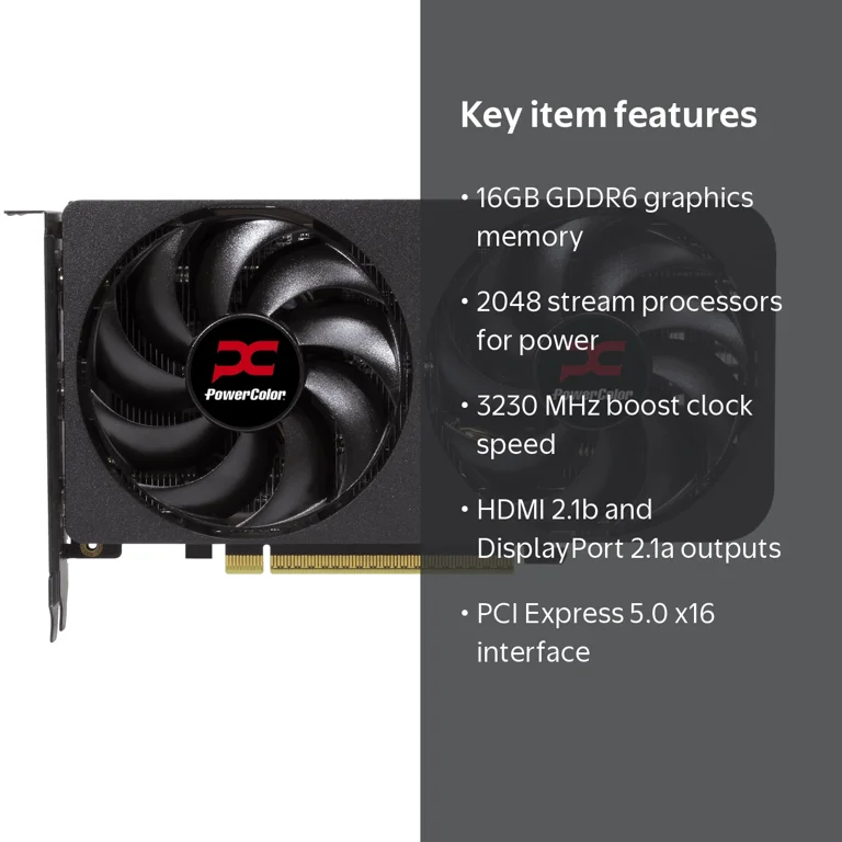 PowerColor Reaper Radeon RX 9060 XT 16GB GDDR6 PCIe 5.0 x16