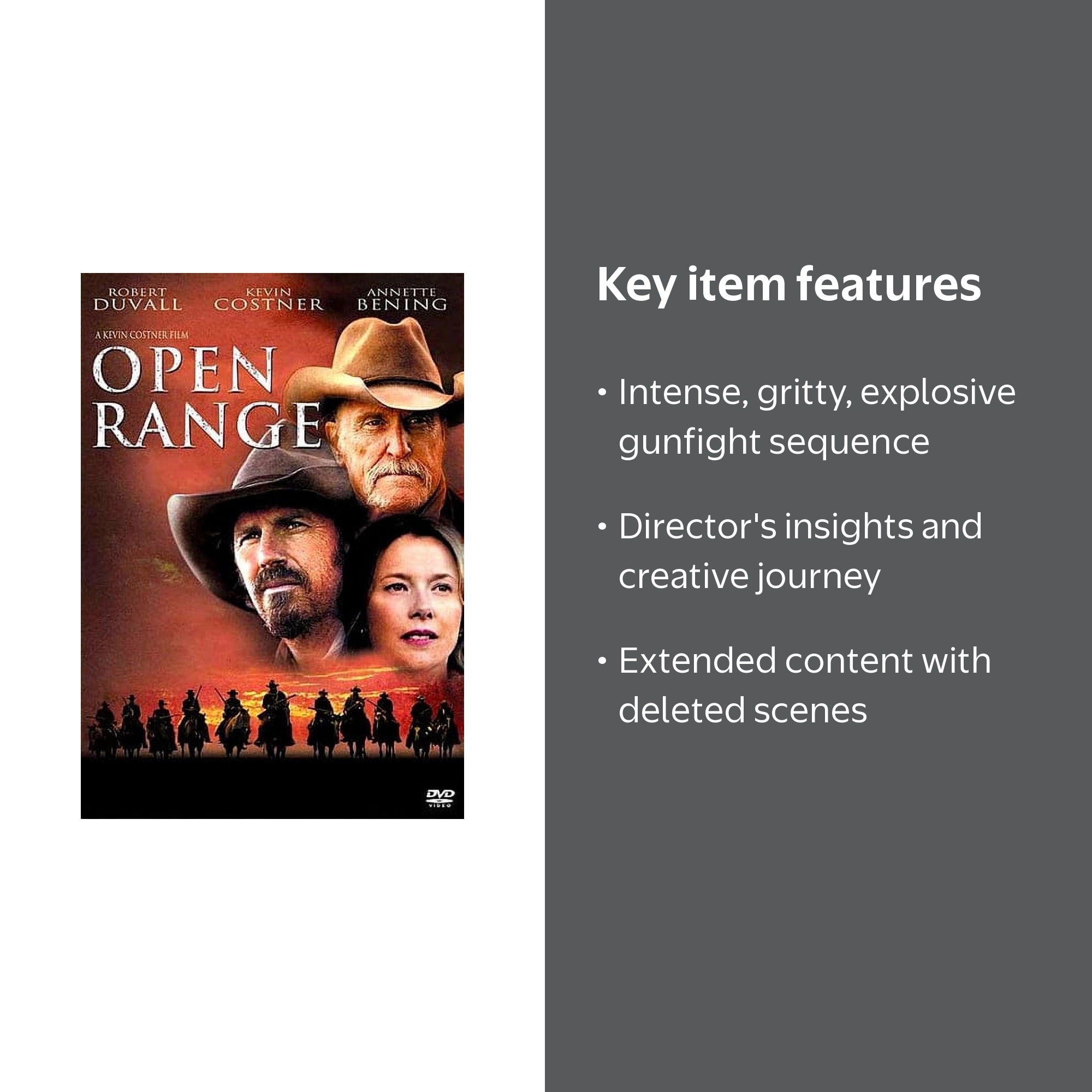 Mill Creek, DVD, Open Range 2003, Western Movies with Special
