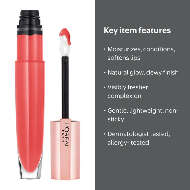 L'Oreal Paris Glow Paradise Lip Balm-in-Gloss, Pink - Walmart.com