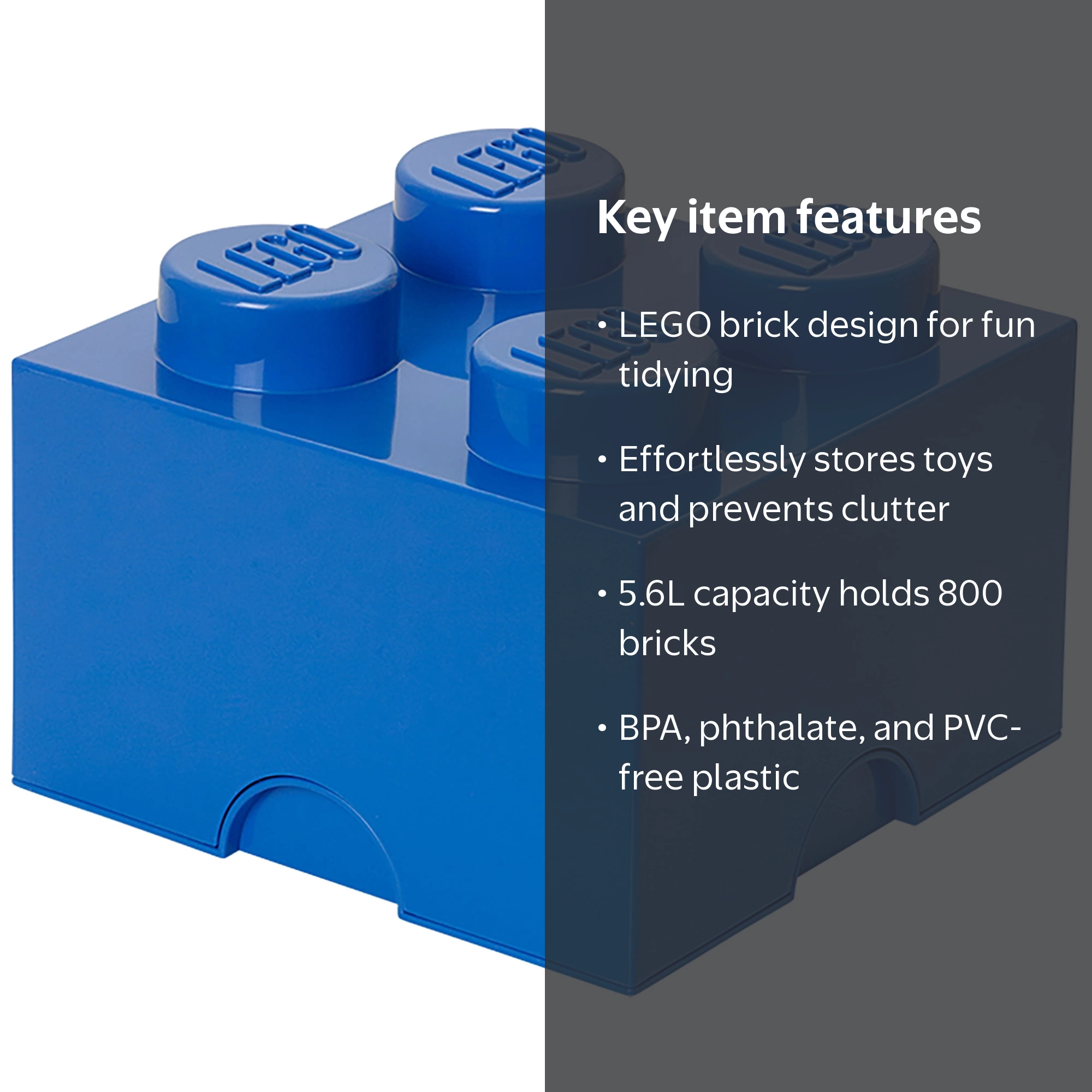 LEGO, Storage Brick, Bright Blue, Holds 800 Bricks - Walmart.com