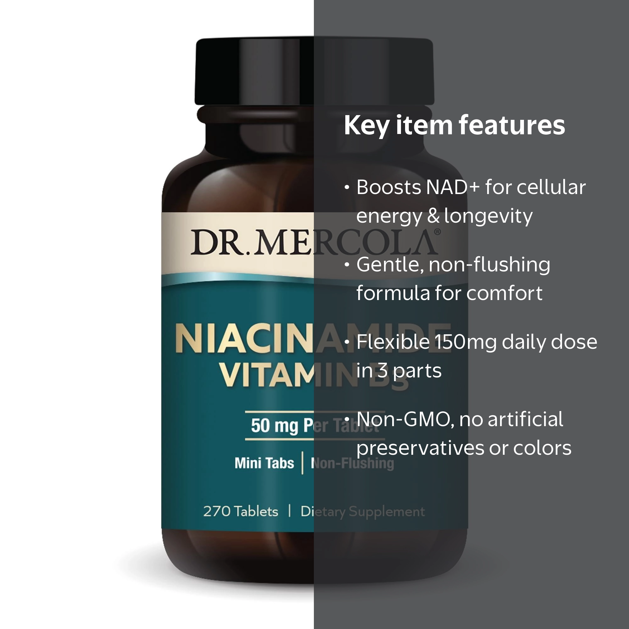 dr mercola b12 injections Dr. Niacinamide Vitamin B3, 50 mg, Non-Flushing Nicotinamide Supplement for Cellular Energy and Metabolic Support, Mini Tablets, Non-GMO, 270 Servings Selenium