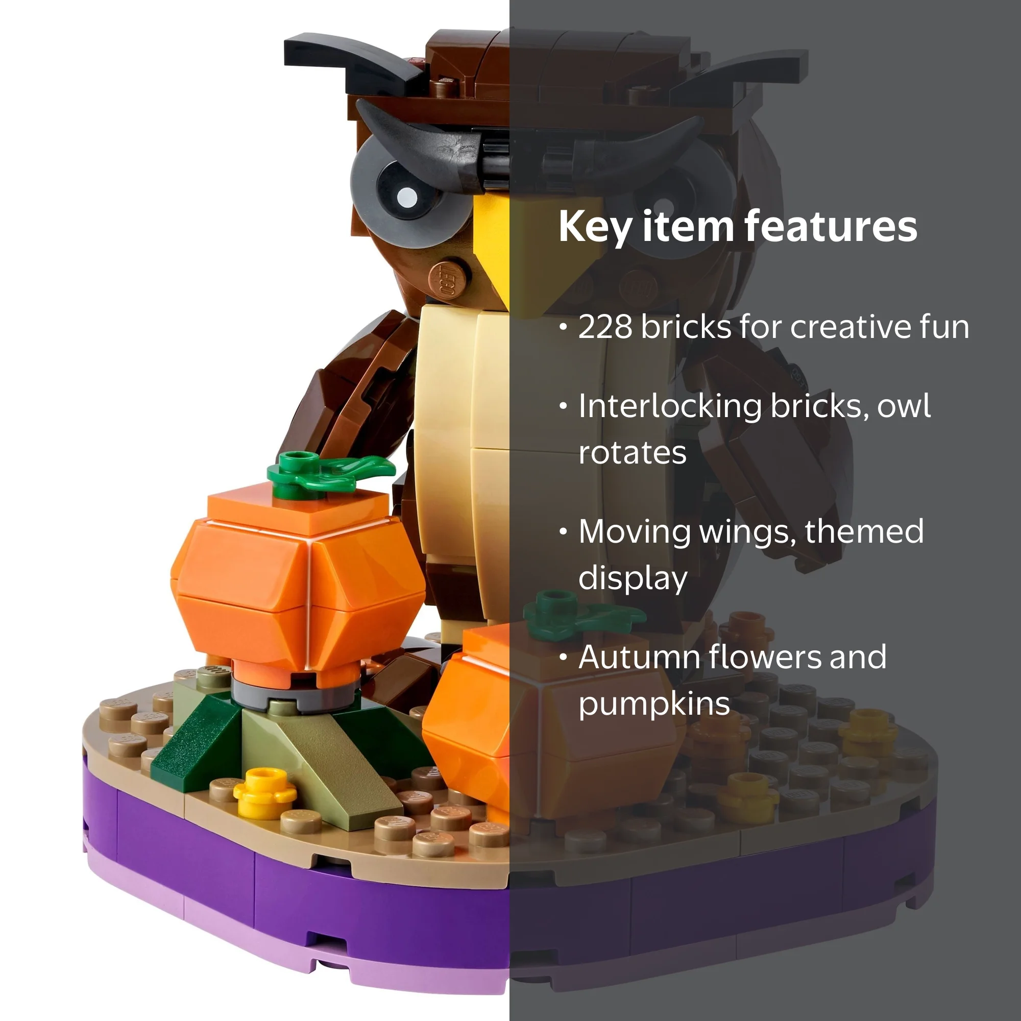LEGO, Building Kit, 40497, Halloween Owl 228 Pieces - Walmart.com