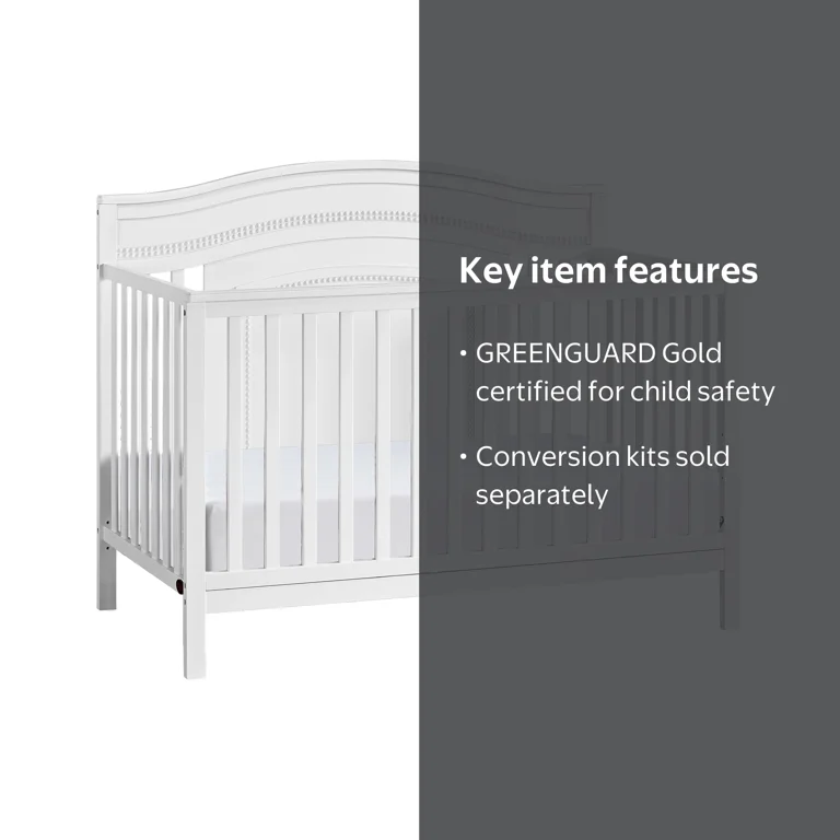 Free Shipping! Oxford Baby White Luella 4 in 1 Convertible Crib