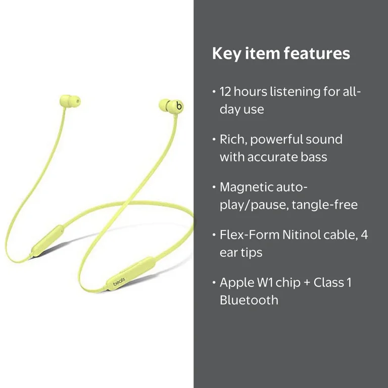 Beats by Dr. Dre, All-Day Wireless Earphones, Yellow, Magnetic