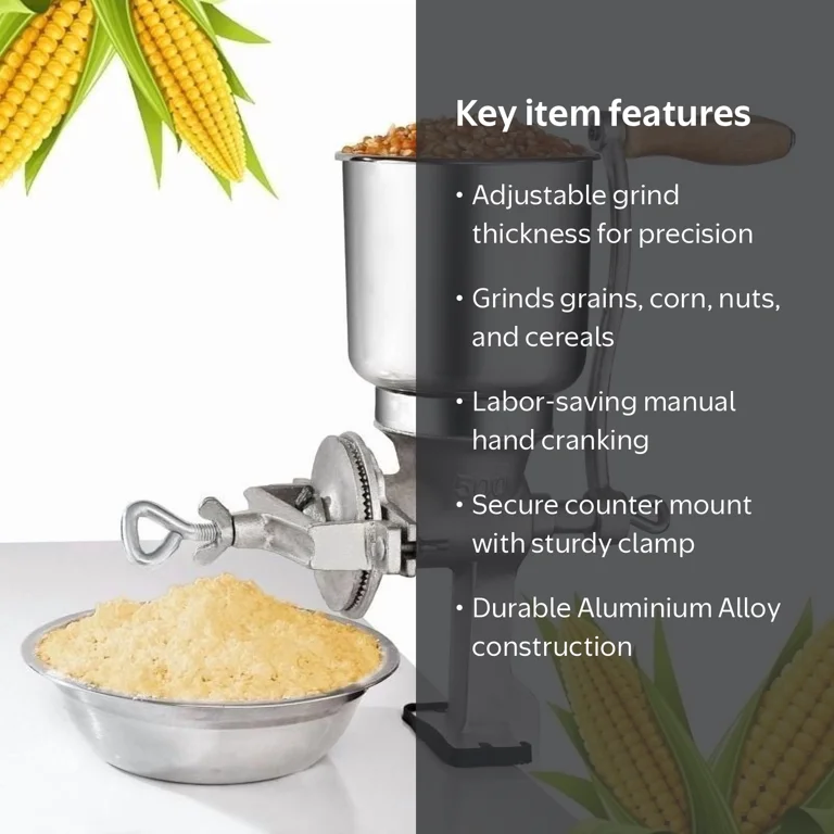 Ktaxon Grinder Corn Coffee Wheat Manual Hand Grains Nut Mill Cast