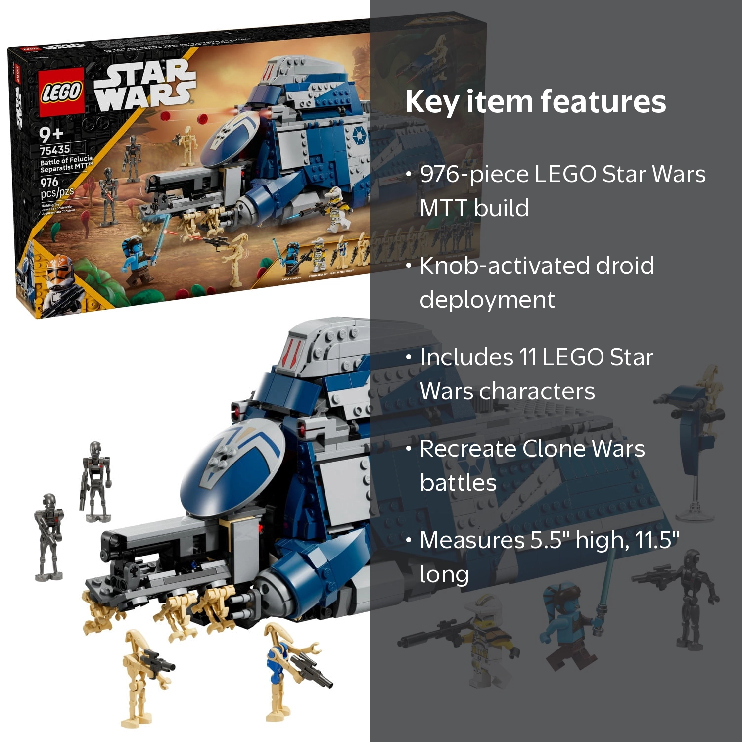 LEGO, Star Wars: The Clone Wars Battle of Felucia, 75435, 976