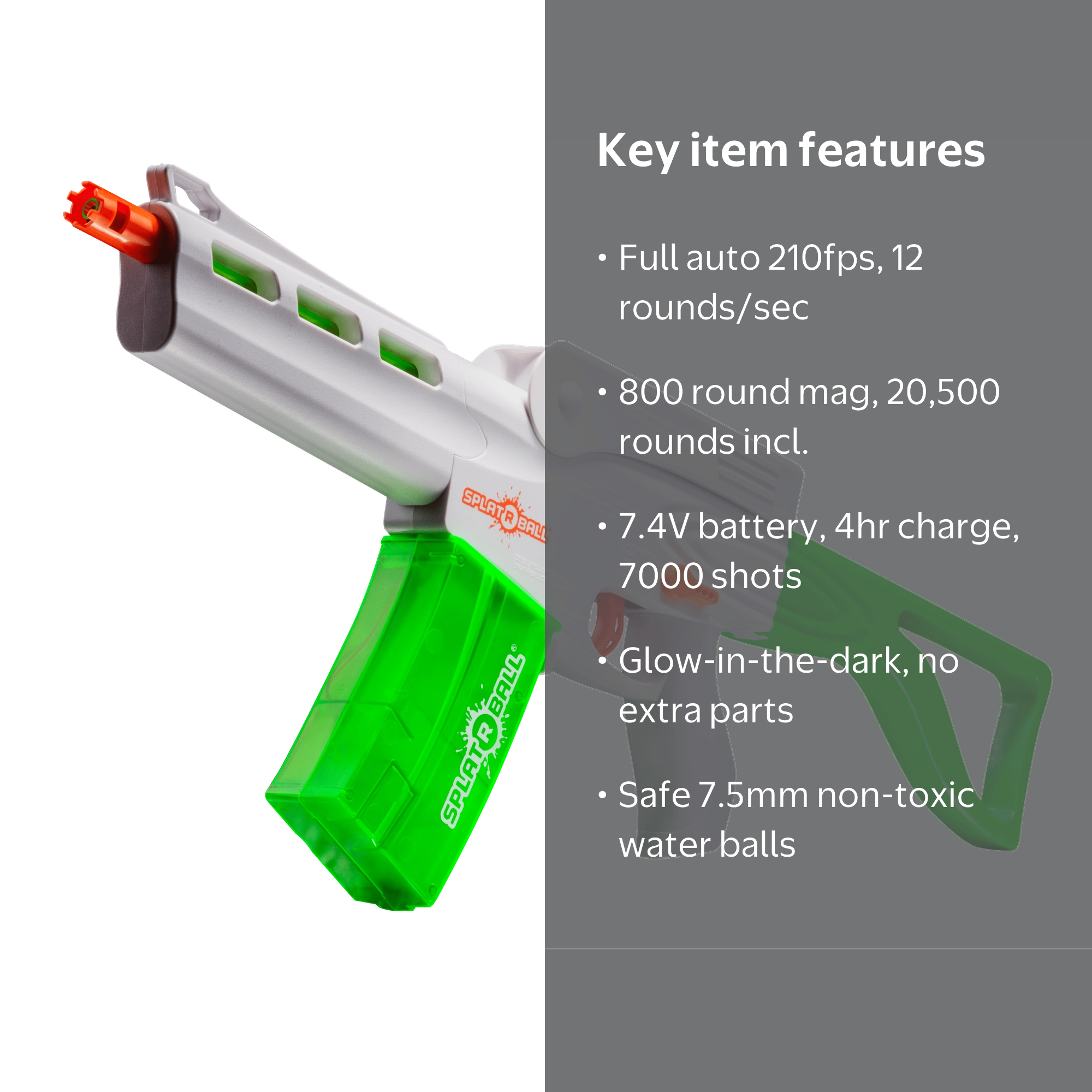 Splat-R-Ball SRB800 Pyro Gel Water Blaster Kit Green / White