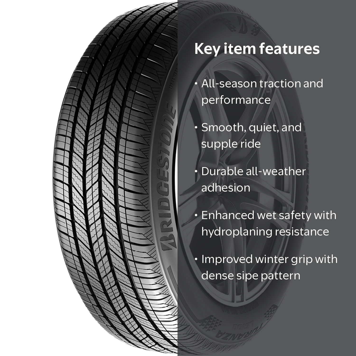 Bridgestone Turanza LS100 Grand Touring All-Season Tire, 225/50R18