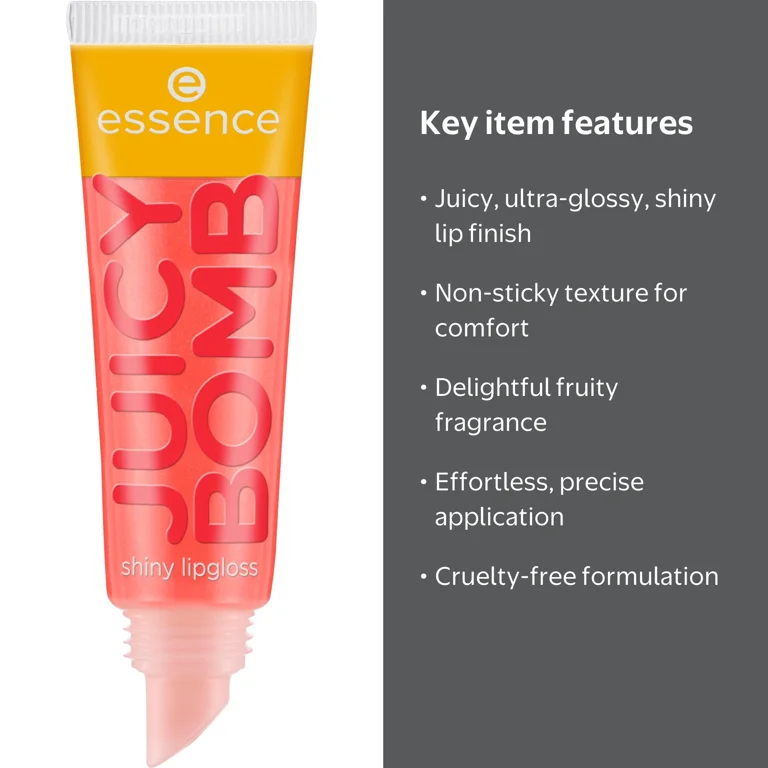 essence, Juicy Bomb Shiny Lip Gloss, 103 Proud Papaya, Shine