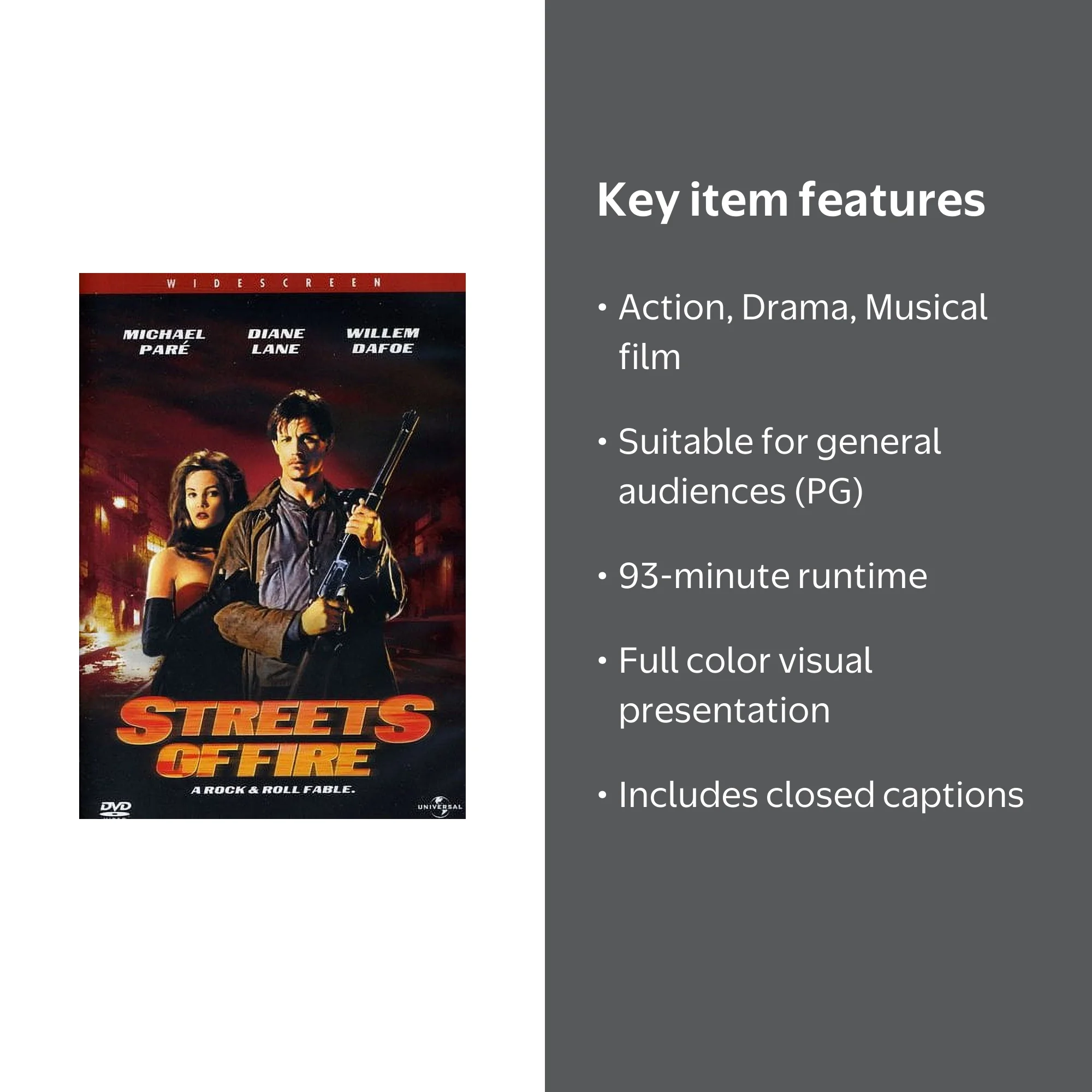 Universal Studios Streets of Fire Action & Adventure Movie (DVD