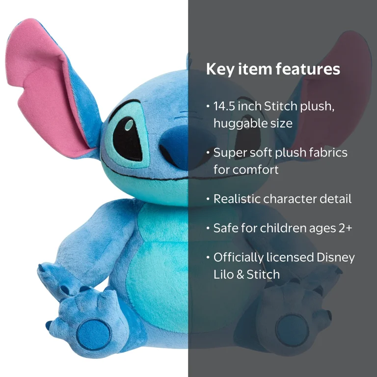 Disney Lilo & Stitch Jumbo Plush Toy, Officially Licensed
