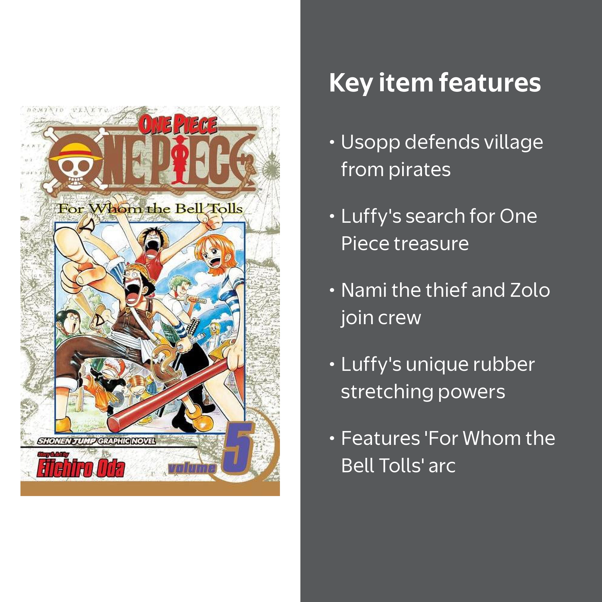 Eiichiro Oda, One Piece, Vol. 5, For Whom the Bell Tolls