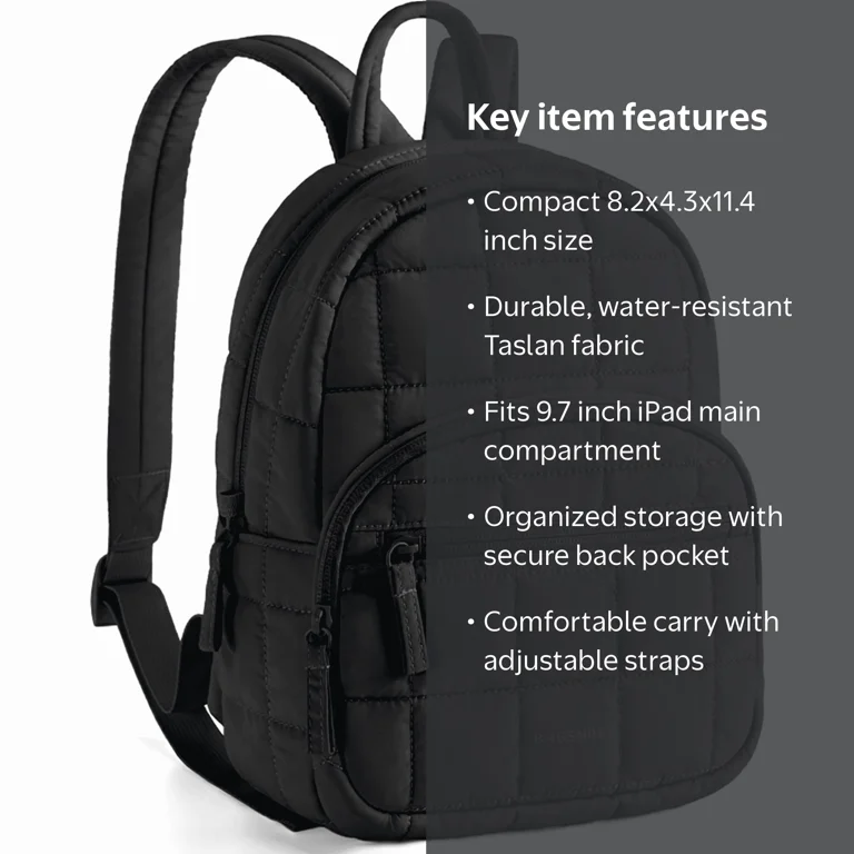 comfortable mini backpack Ivy The main compartment fits other essentials and is perfectly sized for carrying bag organizers Sustainable Canvas Mini Backpack for