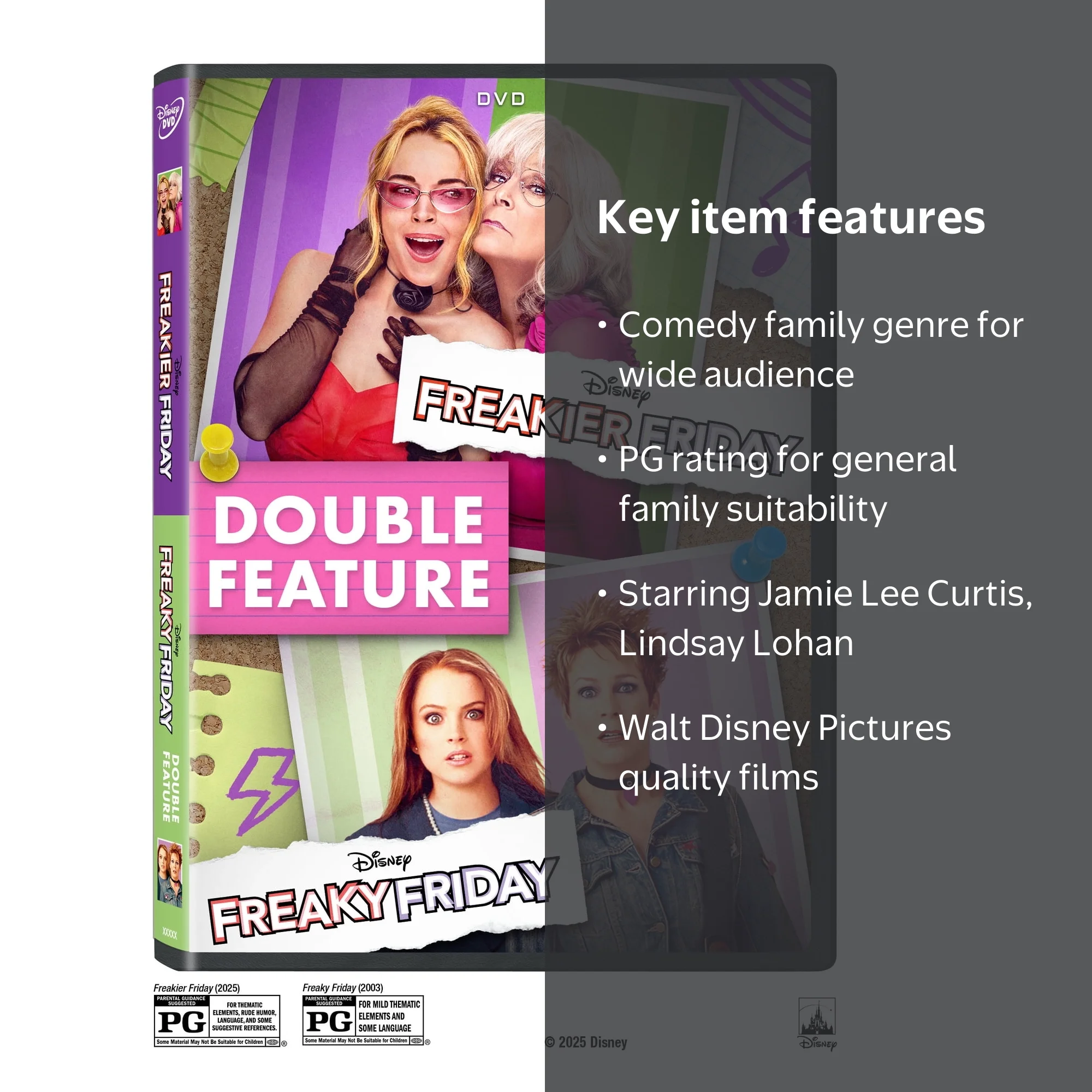Disney - ririri出品 DVD不布６点セット　画像2枚目参照 Walt Disney Freaky Friday 2003 / Freakier Friday 2025 DVD (2 Disc