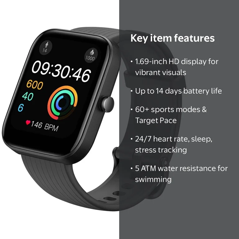 Amazfit Bip 3 Urban Edition Android Compatible Smart Watch