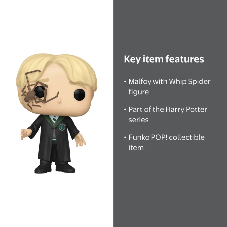 Funko, POP! Vinyl Figure, Harry Potter Malfoy w/ Whip Spider