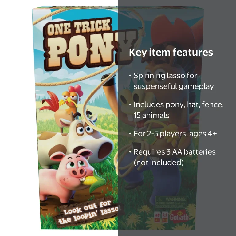 Goliath One Trick Pony Skill Game, Ages 4+, 2-5 Players, Includes