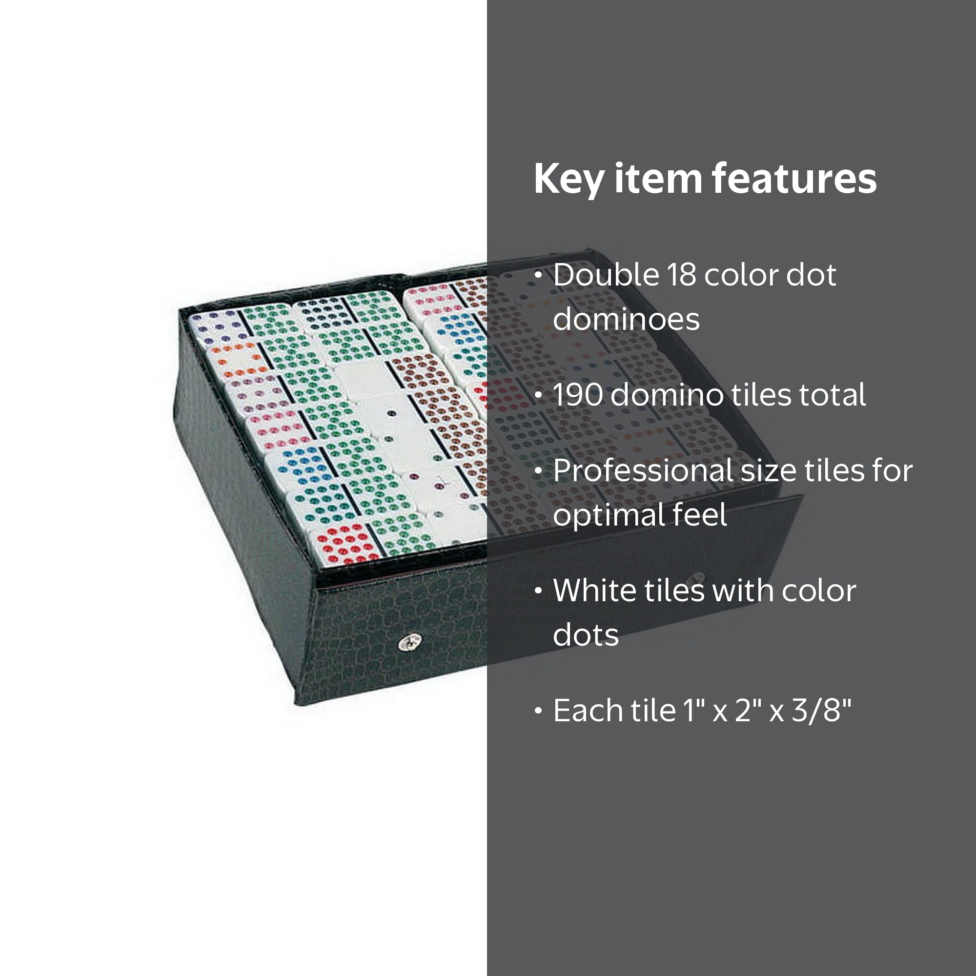 CHH 2527 Double 18 Color Dot Dominoes - Walmart.com
