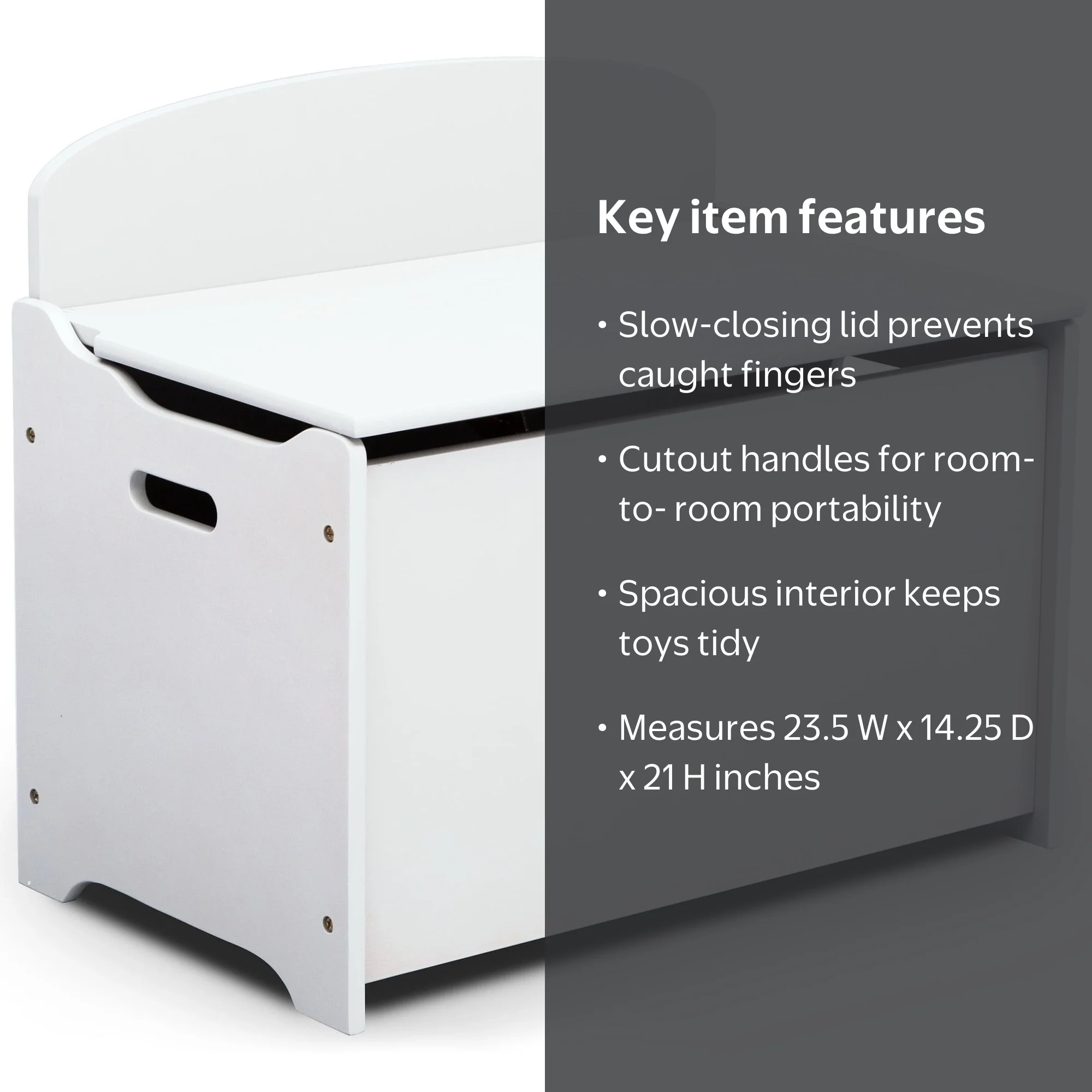 Delta Children Classic Wood Toy Box, Bianca White - Walmart.com
