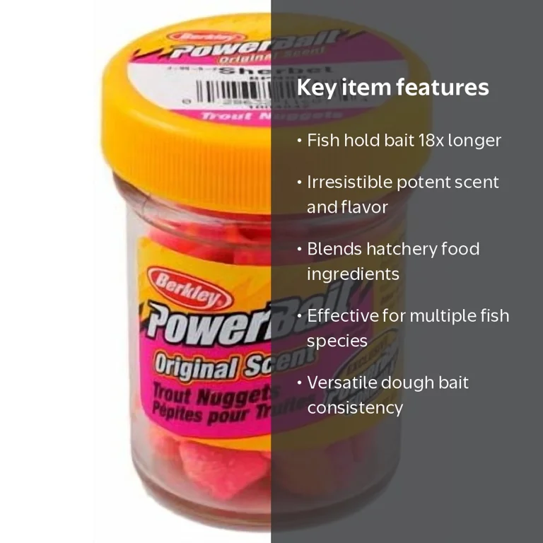 Berkley PowerBait Power Nuggets Fishing Dough Bait with Scent and