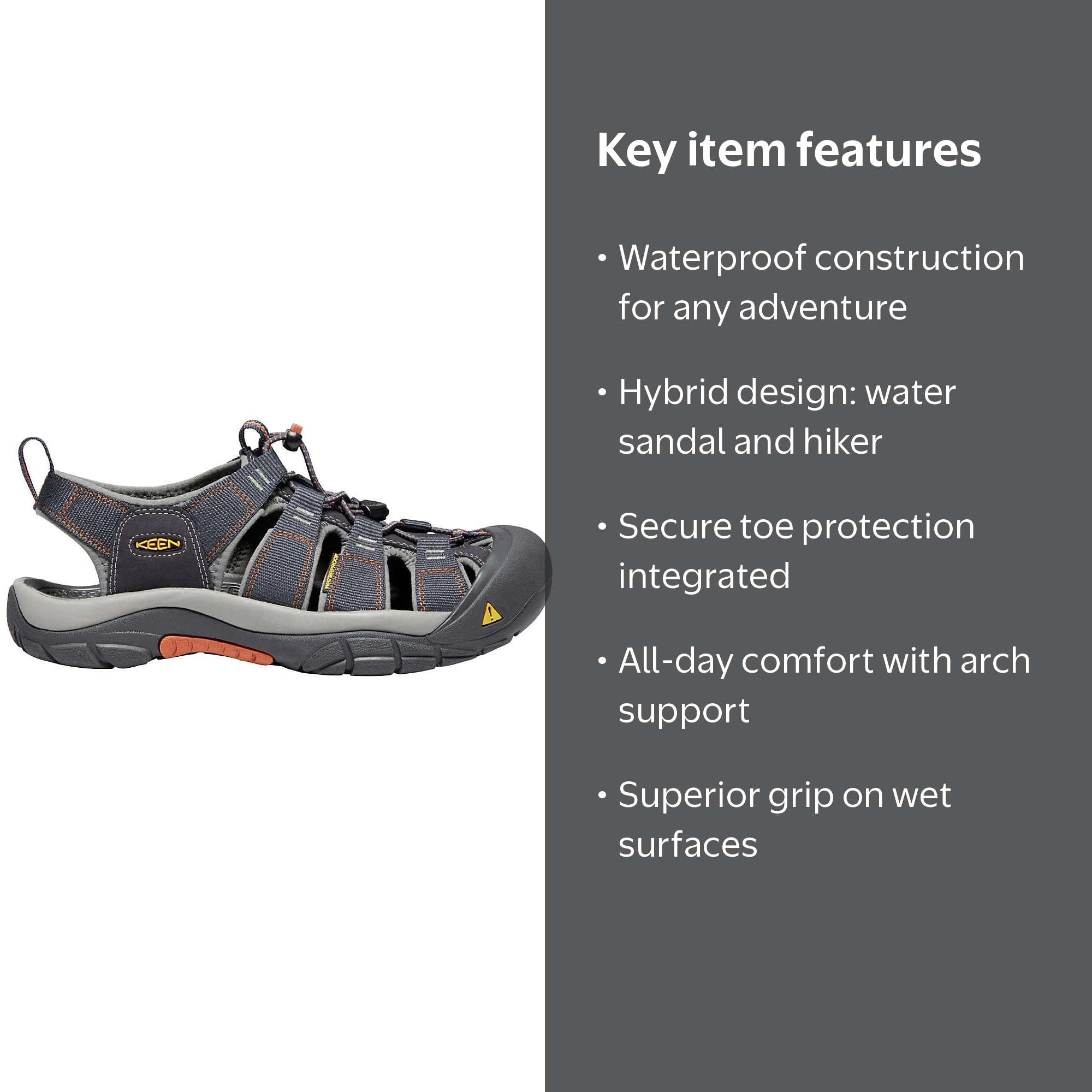 KEEN Men's Newport H2 Durable Water Repellent Sandal with Iconic