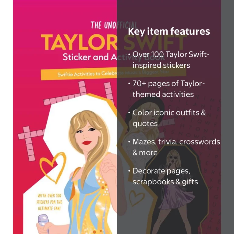Chartwell Book Taylor Swift Sticker & Activity Book, 100+ Stickers