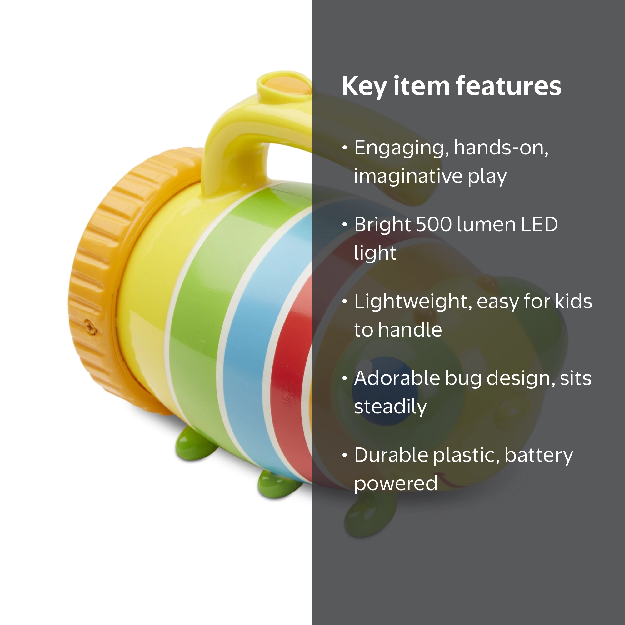 Melissa & Doug Sunny Patch LED 500 Flashlights, Easy-Grip Handle