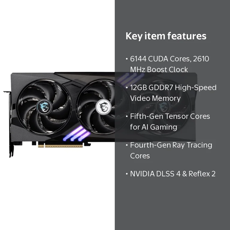 MSI RTX 5070 12G GAMING TRIO OC, 12GB GDDR7, PCIe 5.0 - Walmart.com
