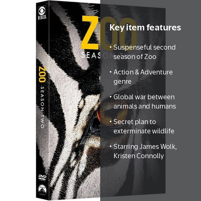 Paramount, Zoo: Season Two DVD, Action and Adventure, Animal