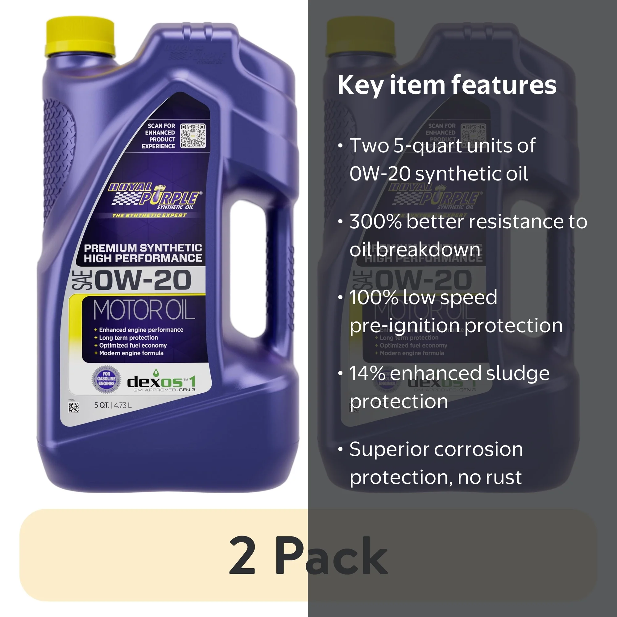  Purple 0W-20 946ml 4本set 超高性能OIL 2 pack) Royal Purple High Performance Motor Oil 0W-20 Premium