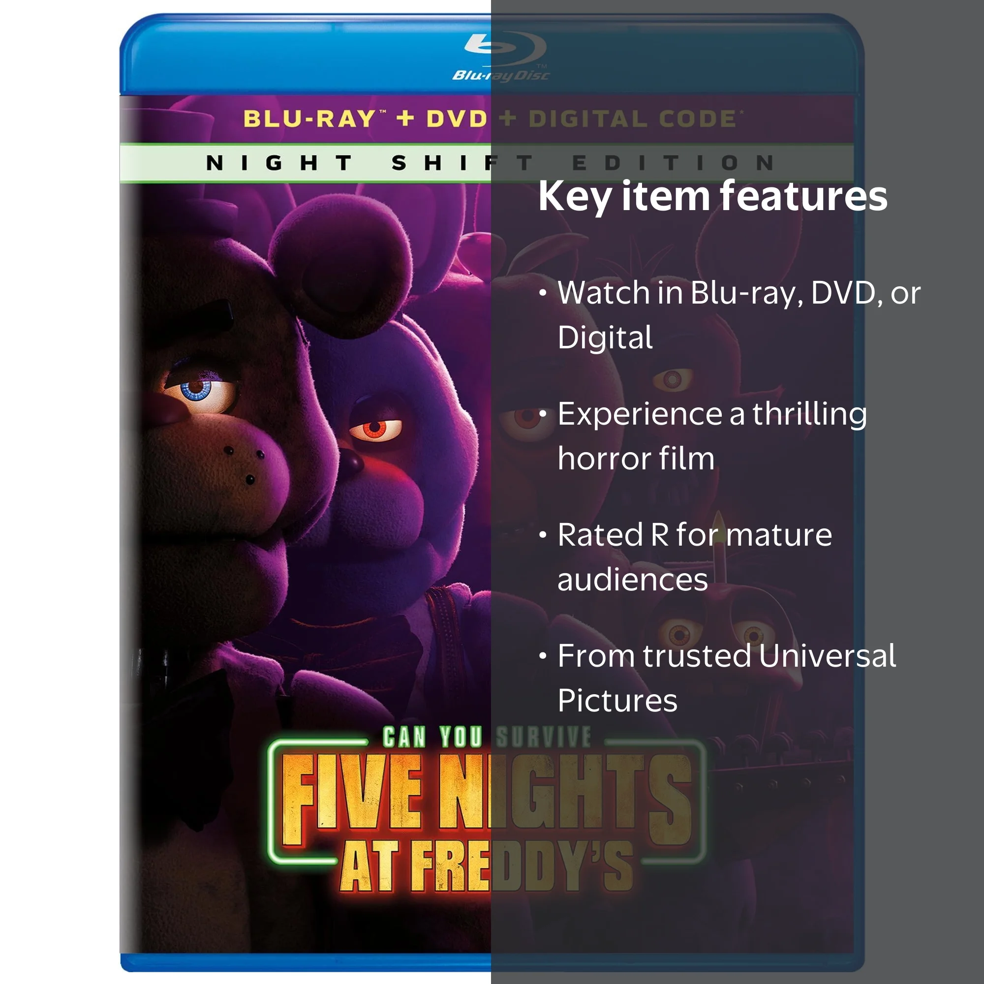 Five Nights at Freddy‚Äôs Night Shift Edition Blu-ray + DVD +