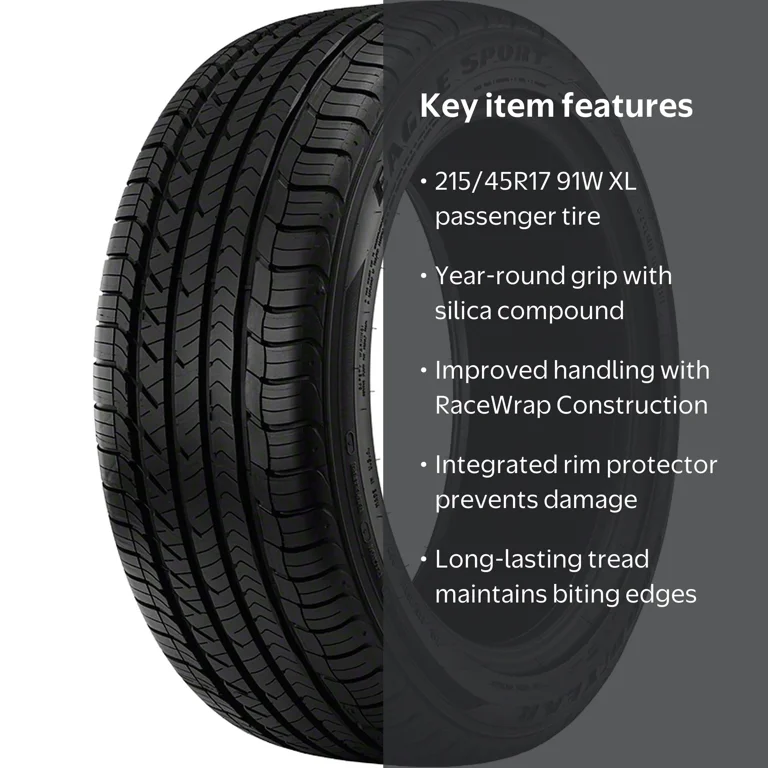 GOODYEAR EAGLE F1 SPORT 215/45R17 2本 Goodyear Eagle Sport High-Performance All-Season, Year-Round