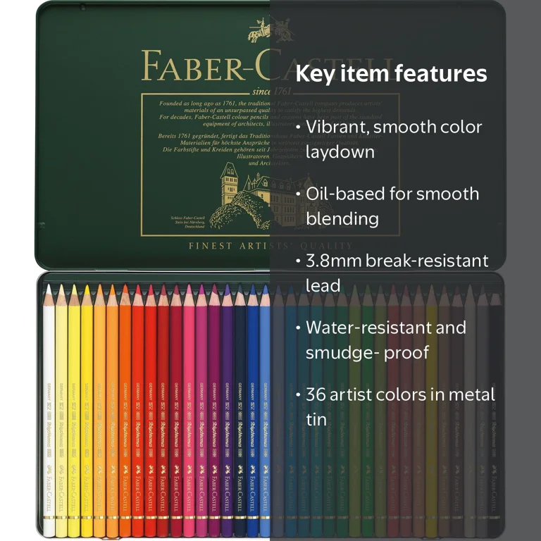 Faber-Castell Polychromos Artists' Color Pencil 36-Color Tin