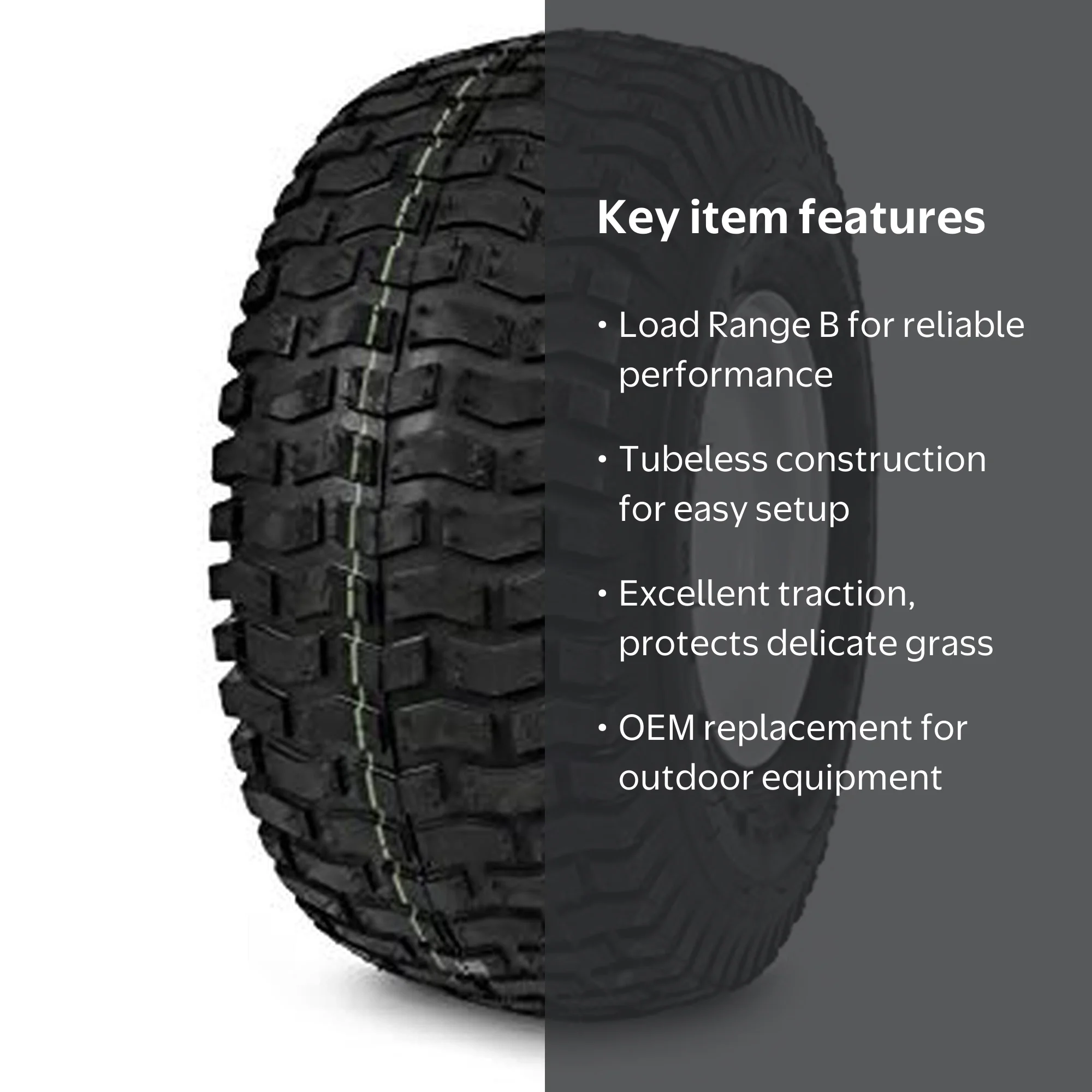 Kenda K358 Turf Rider 16X6.50-8 B Lawn & Garden Tire - Walmart.com