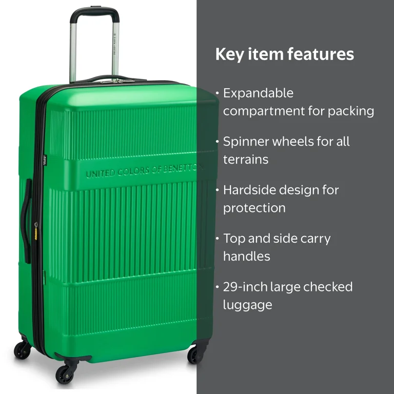 United Colors of Benetton x Delsey Paris Ribbed Hardside 29-Inch