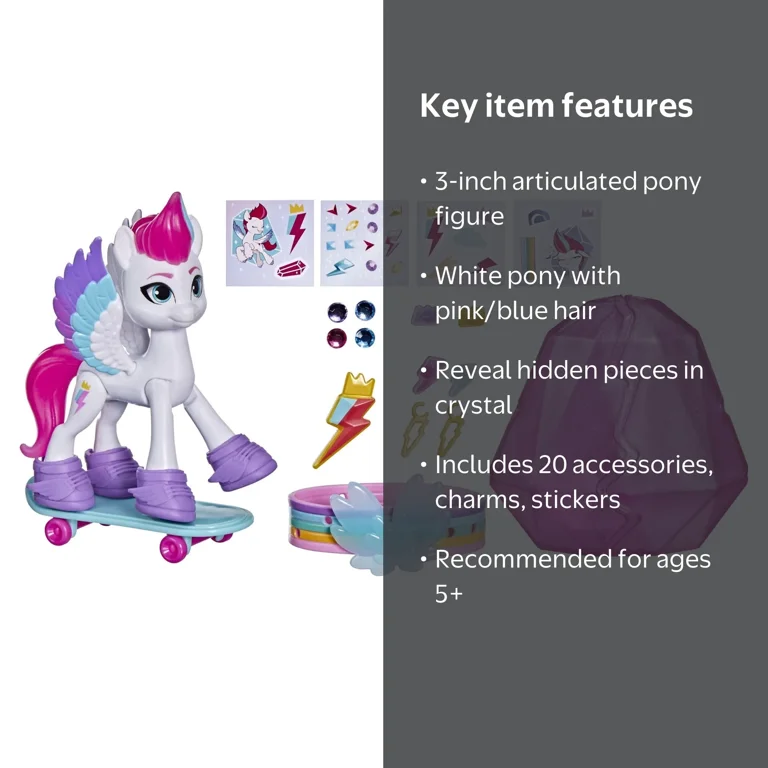 My Little Pony, Toy, Crystal Adventure Zipp Storm, 3-Inch White