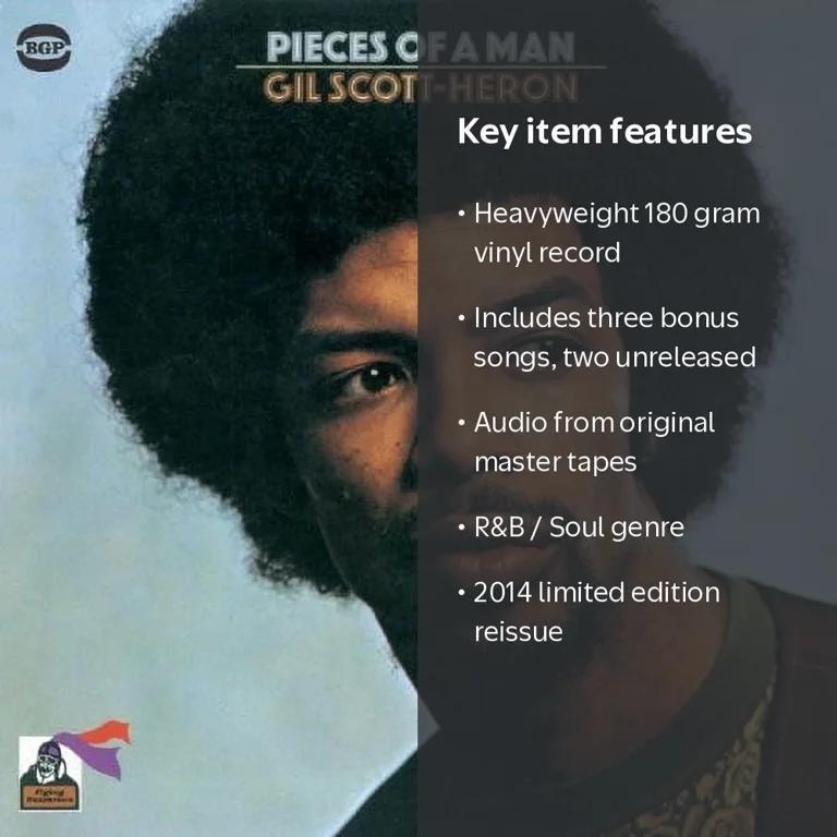 Gil Scott-Heron, Vinyl, Pieces of a Man, Limited Edition 180G