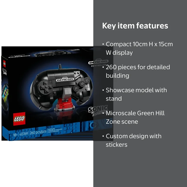 LEGO, SEGA Genesis Controller, 40769, Retro gaming decor - Walmart.com