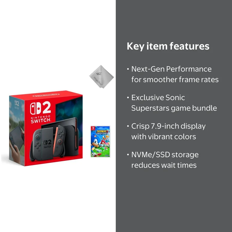 ニンテンドーSwitchセット Nintendo Switch 2 Console Sonic Superstars Bundle, 256GB, Next-Gen