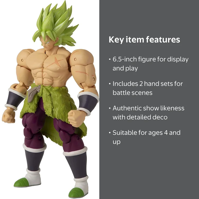 Bandai Dragon Ball Super Saiyan Broly Action Figure from Anime TV