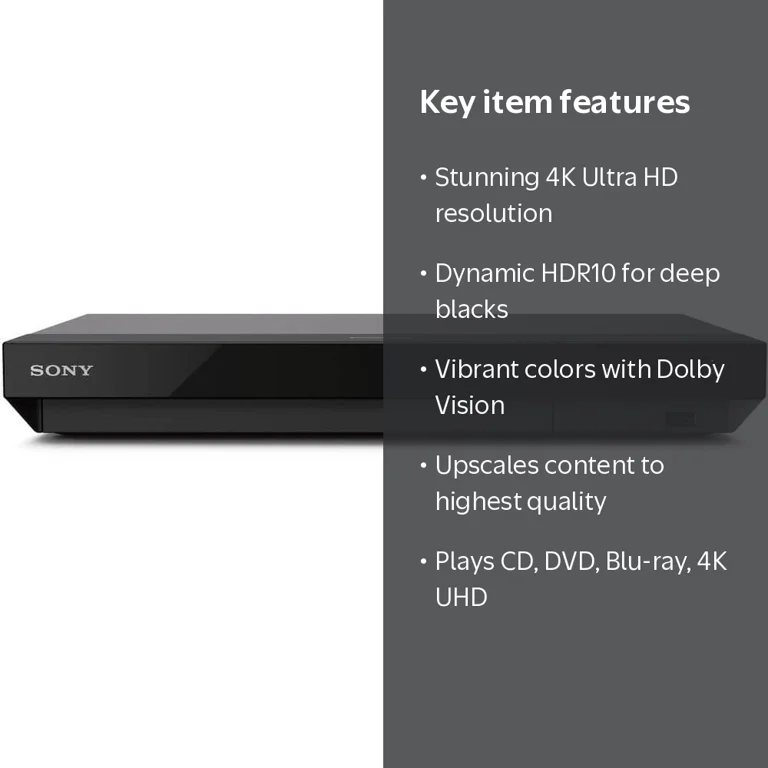 Sony, Blu-Ray Player, UBP-X700, 4K HDR Streaming Dolby Atmos