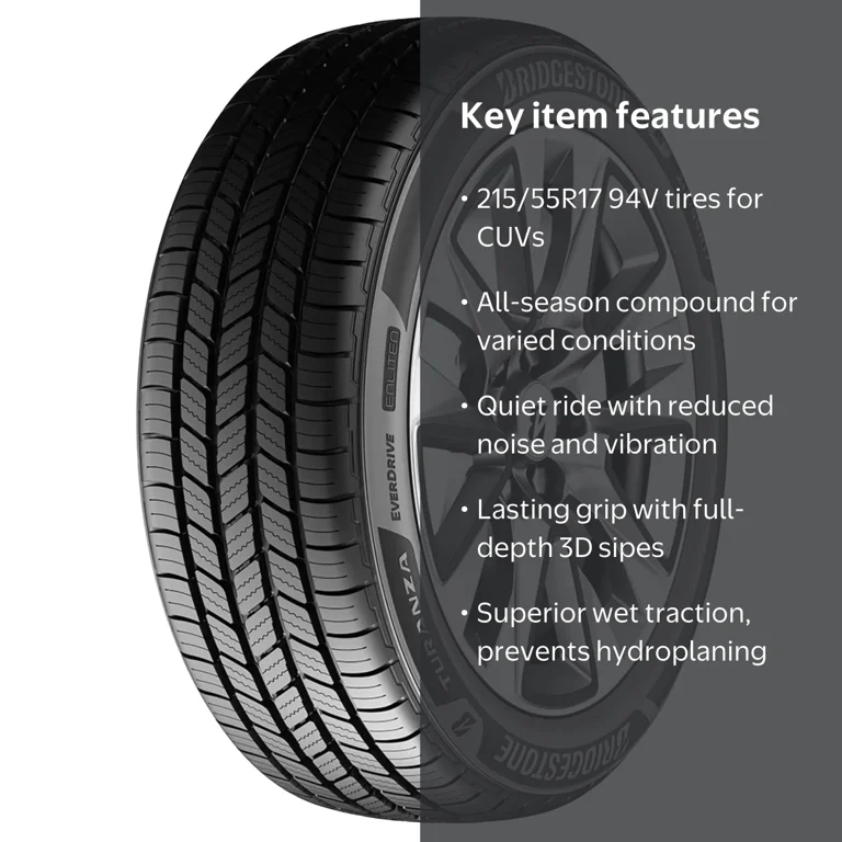 Bridgestone, Turanza Everdrive All Season Tire, 215/55R17 94V