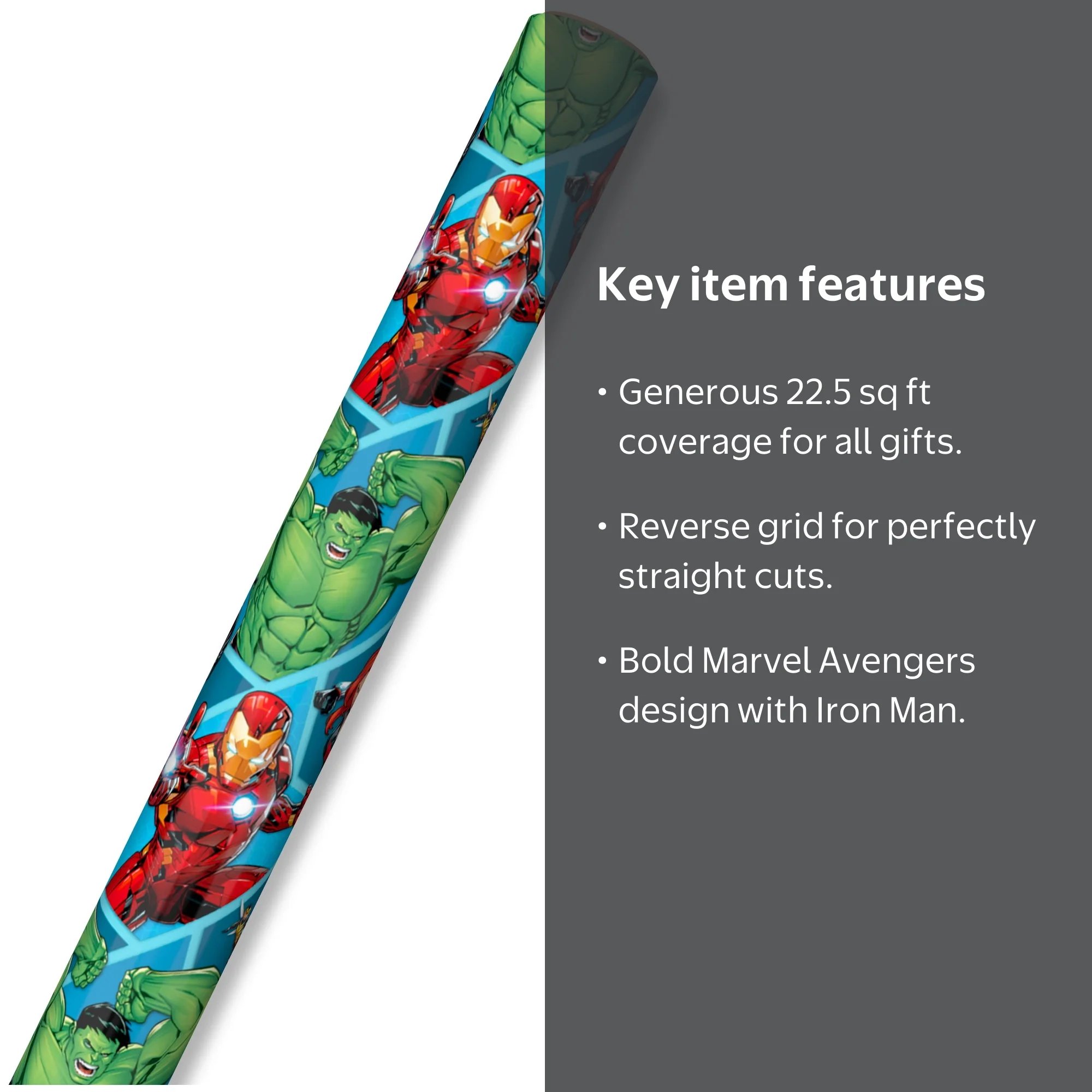 Hallmark Wrapping Paper, 22.5 Sq. ft. (Avengers in Action