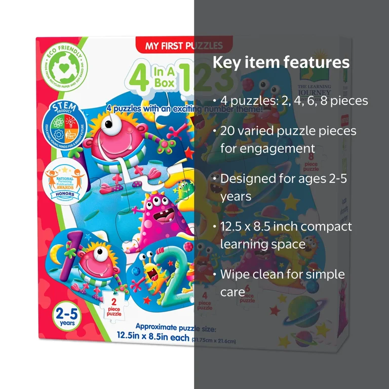 そらまる　1〜23 4セット The Learning Journey My First Puzzle Set, 4-in-a-Box, 123