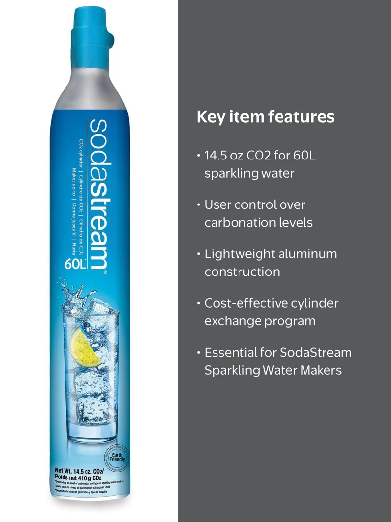 Sodastream, Blue CO2 Cylinder Exchange, 60L - Refill Canister