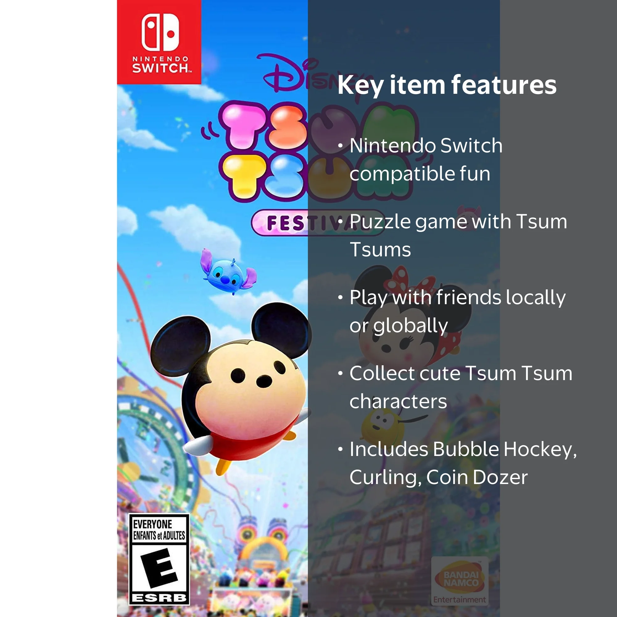 Bandai Namco, Disney TSUM TSUM FESTIVAL, Nintendo Switch - Walmart.com