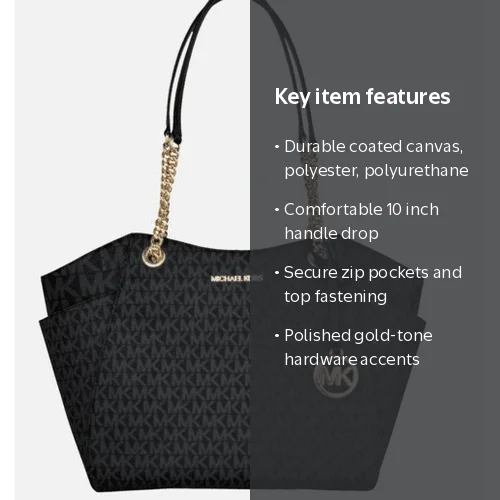 jet set travel large logo tote bag Michael Michael Kors Printed Signature this Jet Set shoulder bag is made from Signature logo Michael Kors Michael Kors Jet
