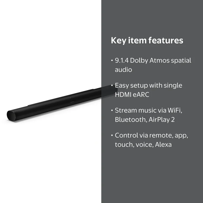 Sonos Arc Ultra Soundbar (Black) - Walmart.com
