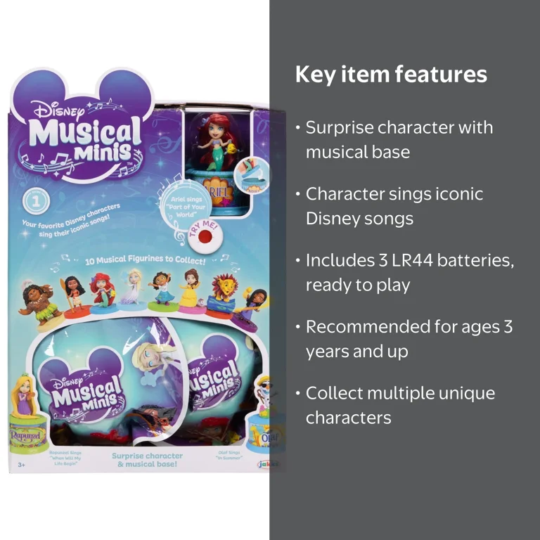 Disney Musical Minis Surprise Collectible Figures Plays Music Each