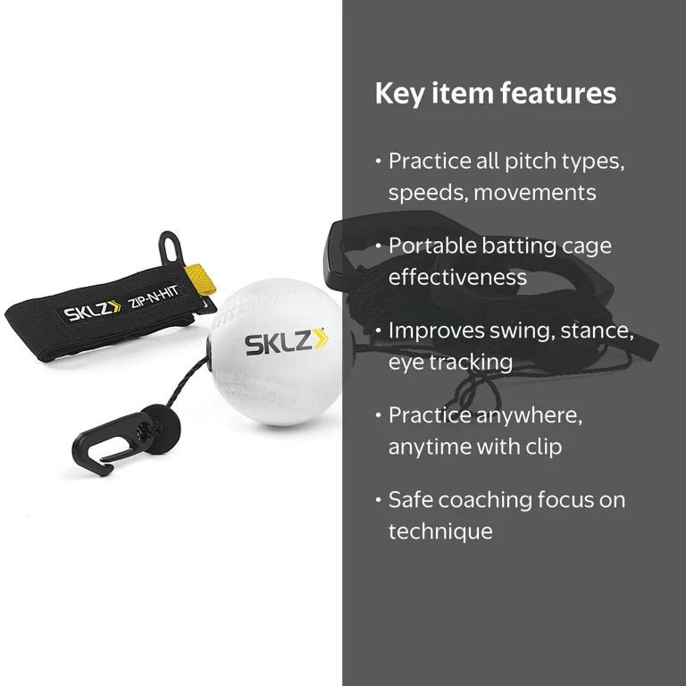 SKLZ Zip-N-Hit Pro Control, Baseball Batting Trainer, Portable